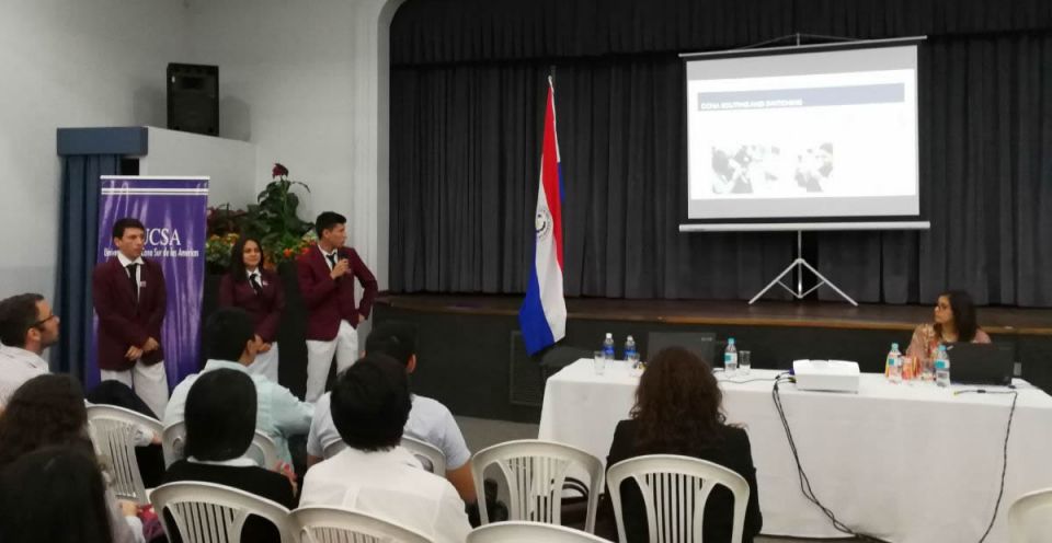 Kevin Servián, Erika Alcaraz y Nelson Armoa - Alumnos del Colegio Nacional Pablo Patricio Bogarin